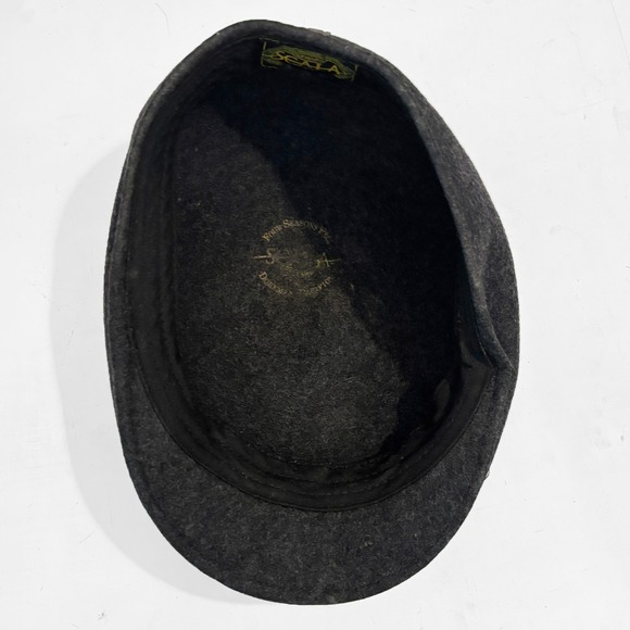 Scala Cuffley Charcoal Gray Wool Felt Newsboy Cap Hat Mens XL Retro Dapper - Picture 7 of 10